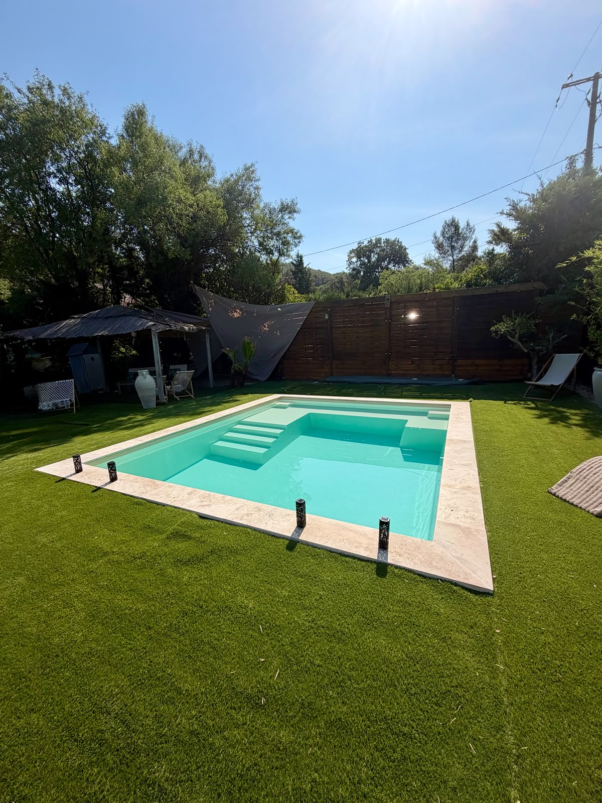 Réalisation Piscinity — modèle Maxi Carré · Sable
